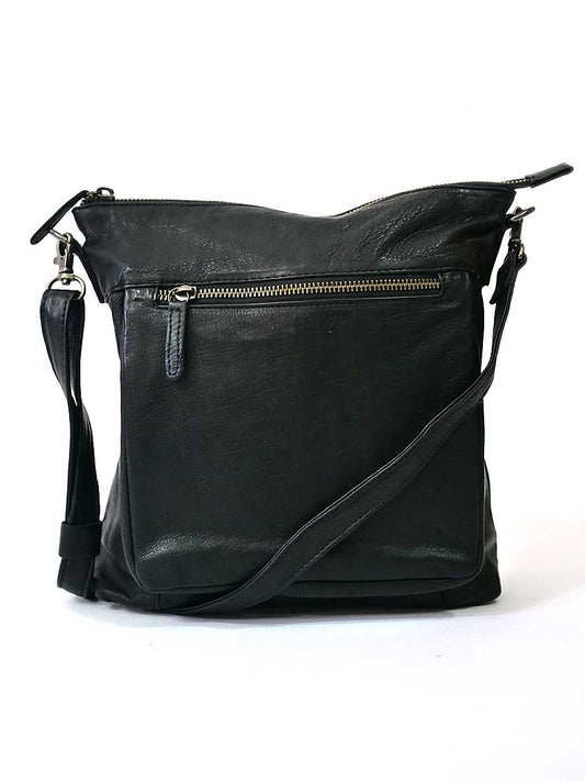 Dusky Robin Bella Bag Medium in Black front