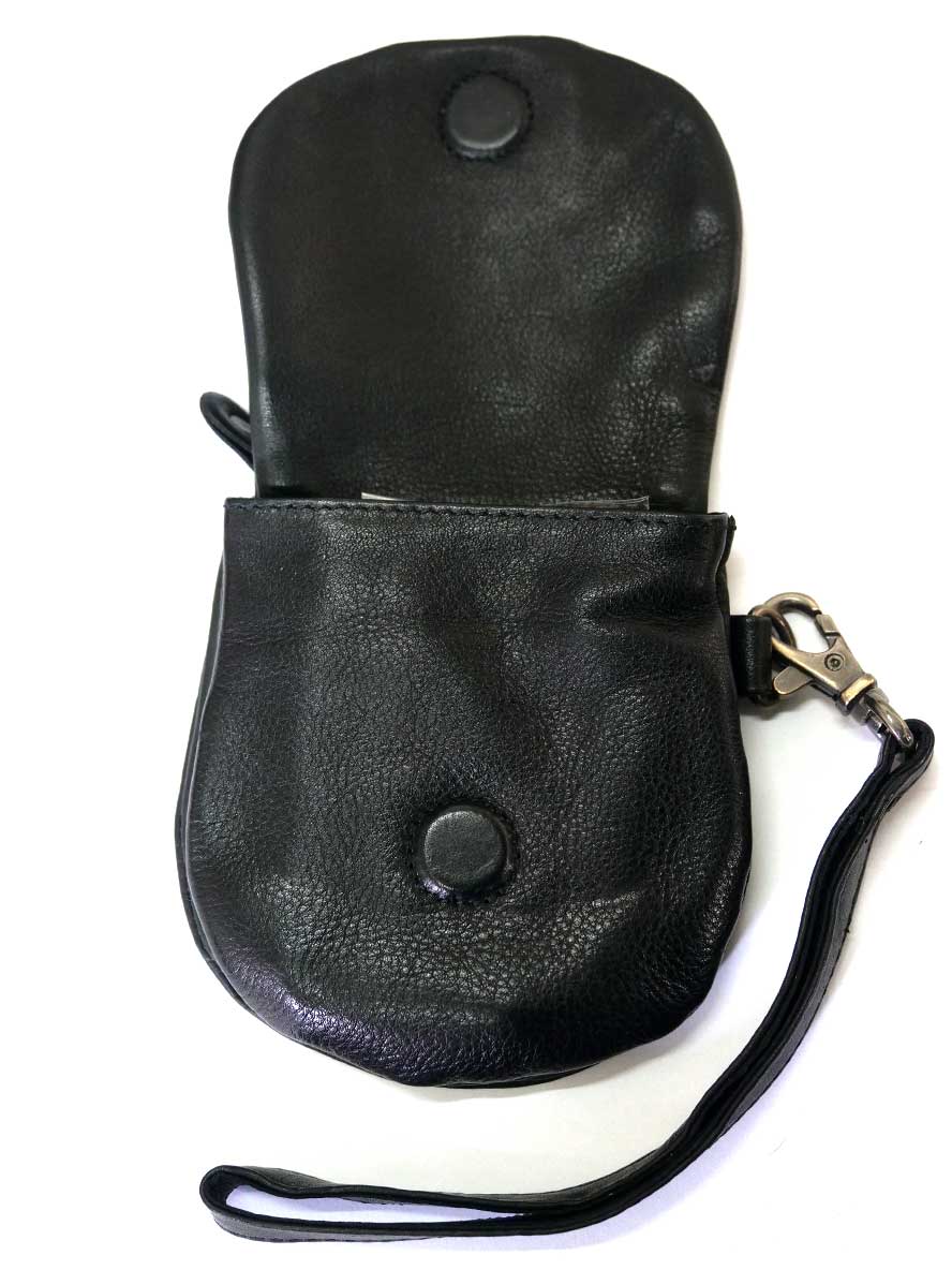 inside view of the Dusky Robin Thick as Thieves Purse - Black