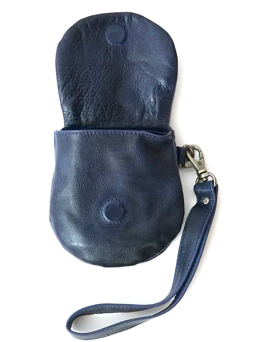 inside view of the Dusky Robin Thick as Thieves Purse - Navy