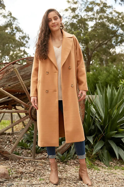 Eb & Ive Mohave Coat in Camel front feature image