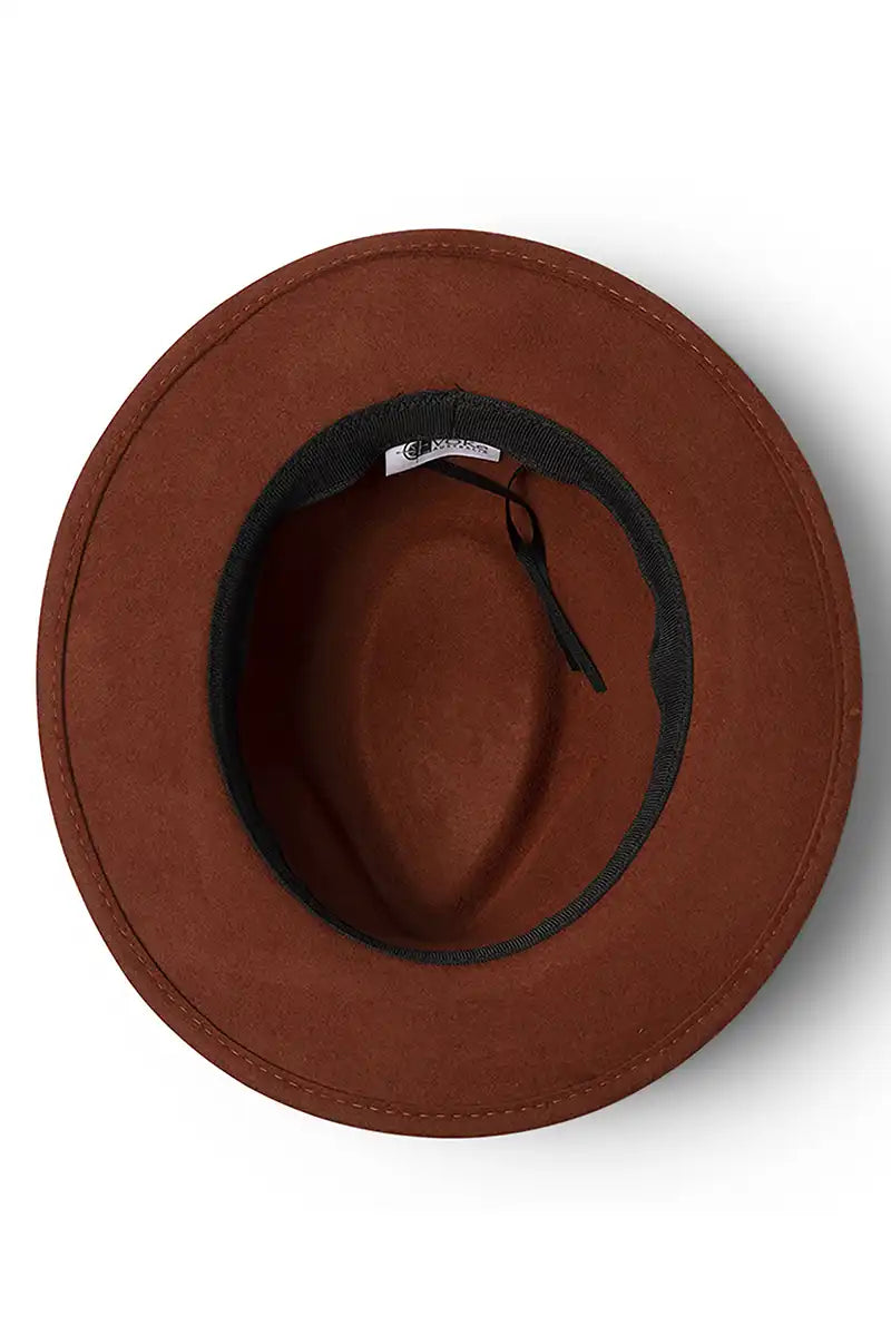 Evoke Beltana Fedora Hat in Paprika inside