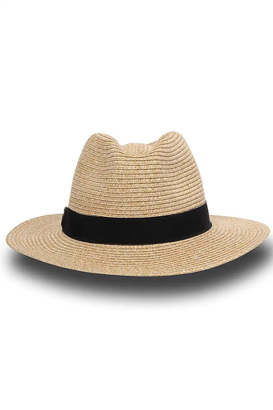 Evoke Natural Wide Brim Travel Fedora front