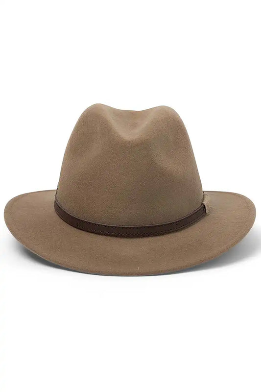 Evoke Patterson Fedora in Camel front