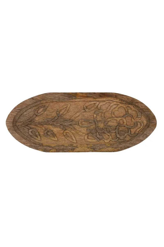 Floreale wood carved tray