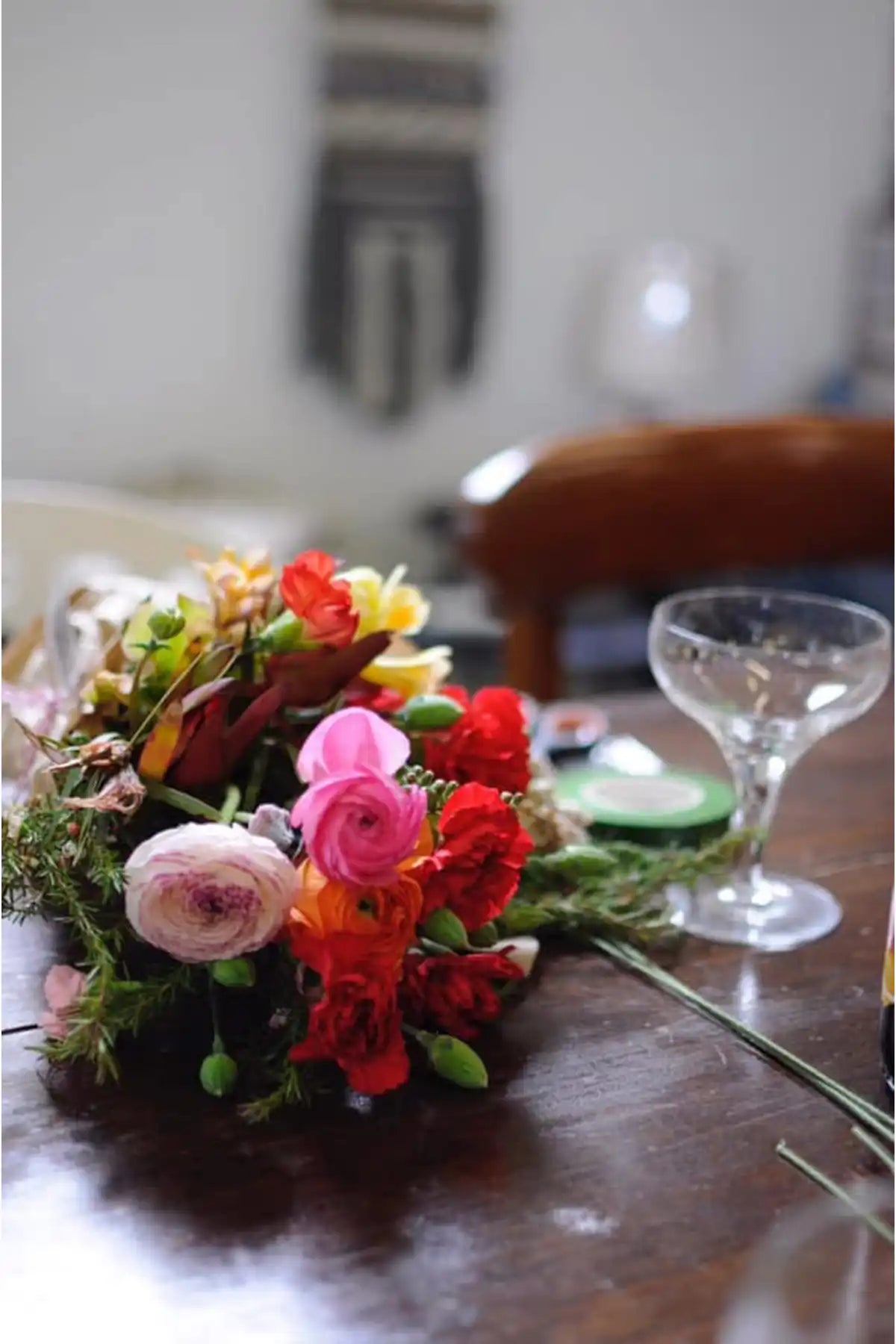 Flower Crown DIY experience showing finished crown