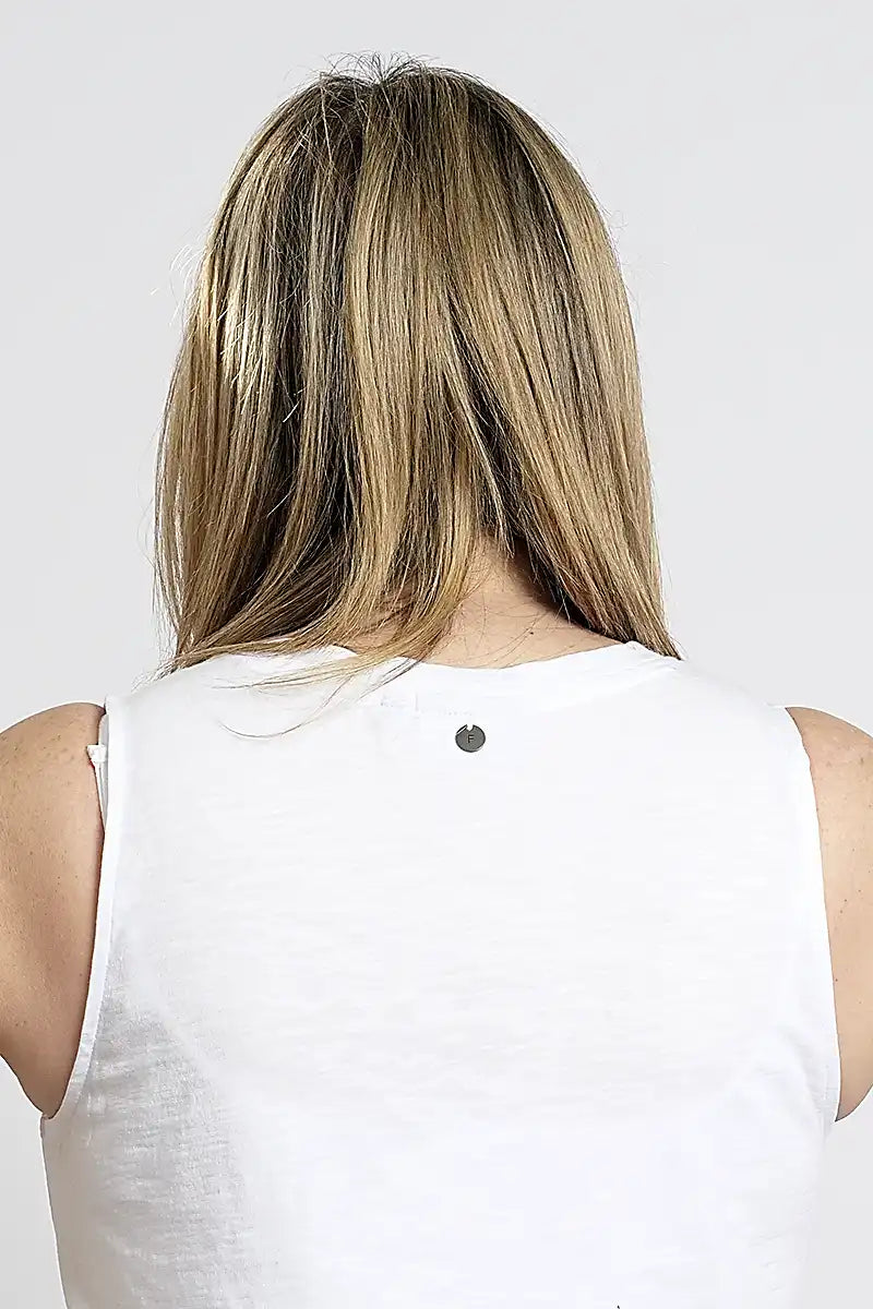 Foil Great Investment Tank in White back detail view