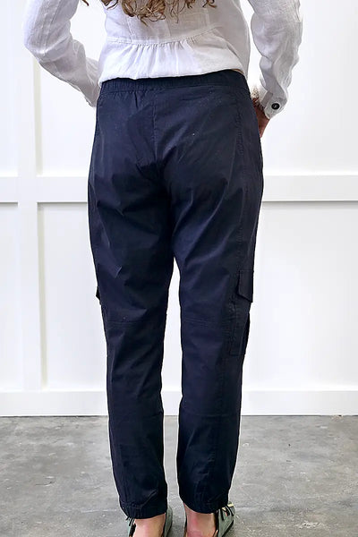 Foil The Goods Pant in Navy. back view