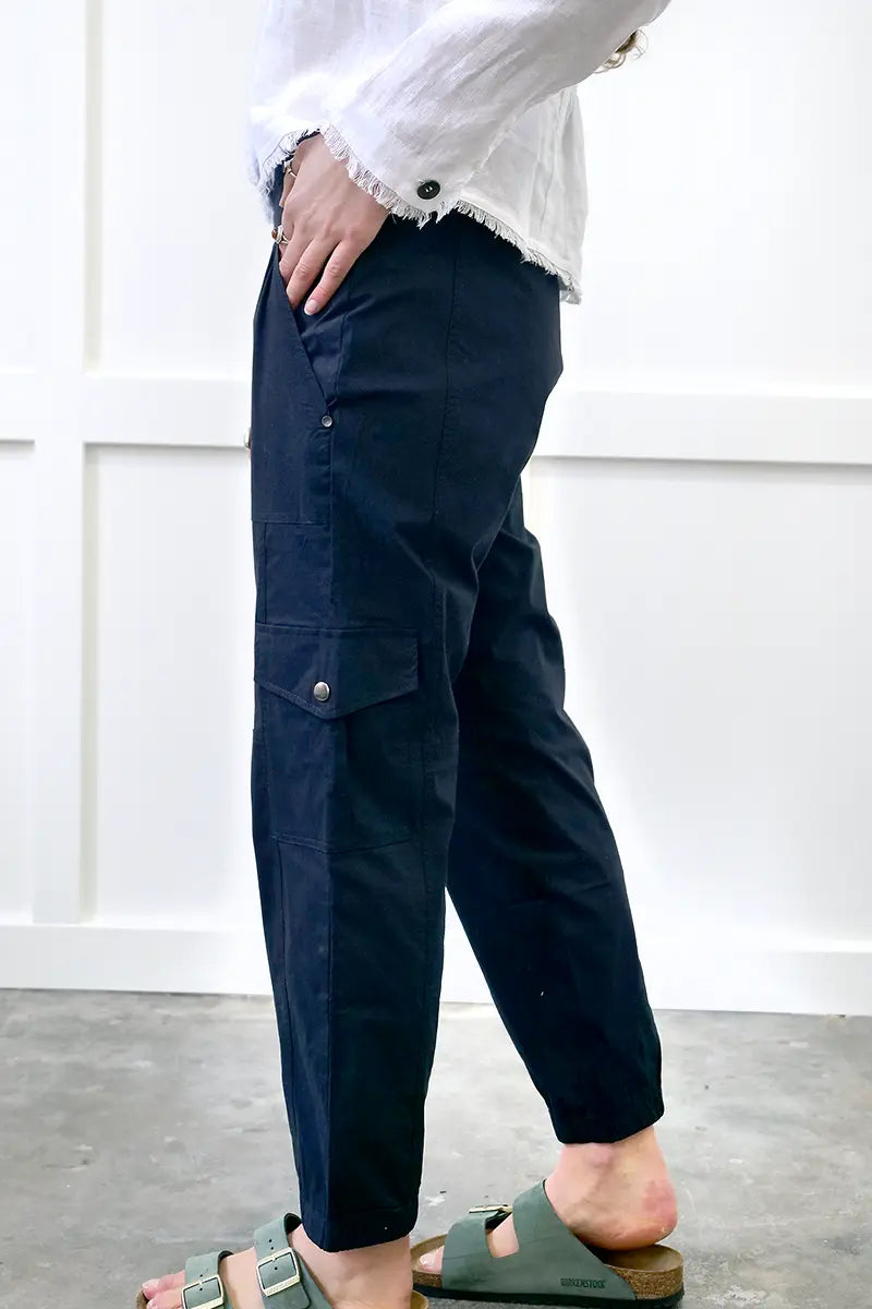Foil The Goods Pant in Navy side view