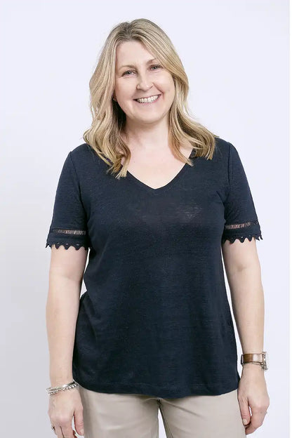 Foil Top All The Trimmings in True Navy front