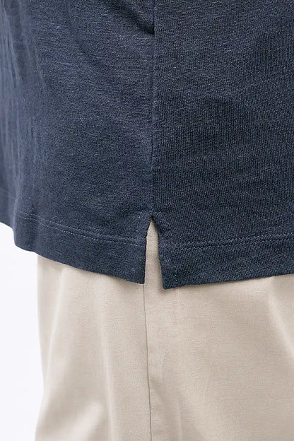 Foil Top All The Trimmings in True Navy hem detail