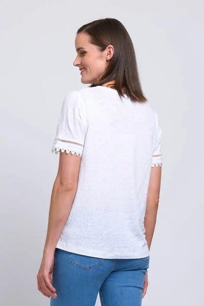 Foil Top All The Trimmings in White back view