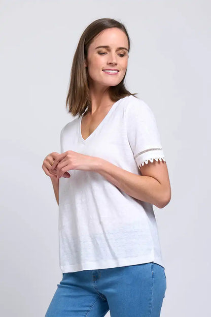 Foil Top All The Trimmings in White side view