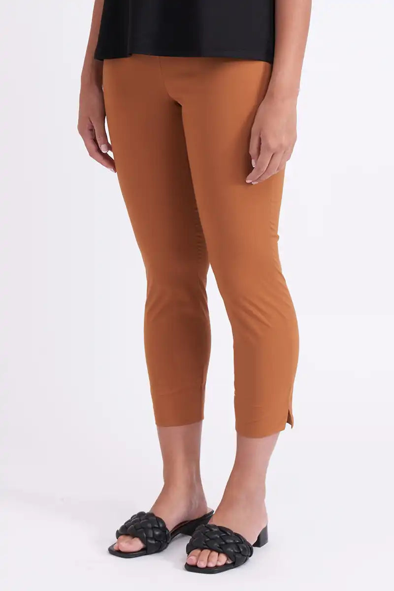 Foil Women's Capri Pants - Fuss Free in Ginger Snap front detail view