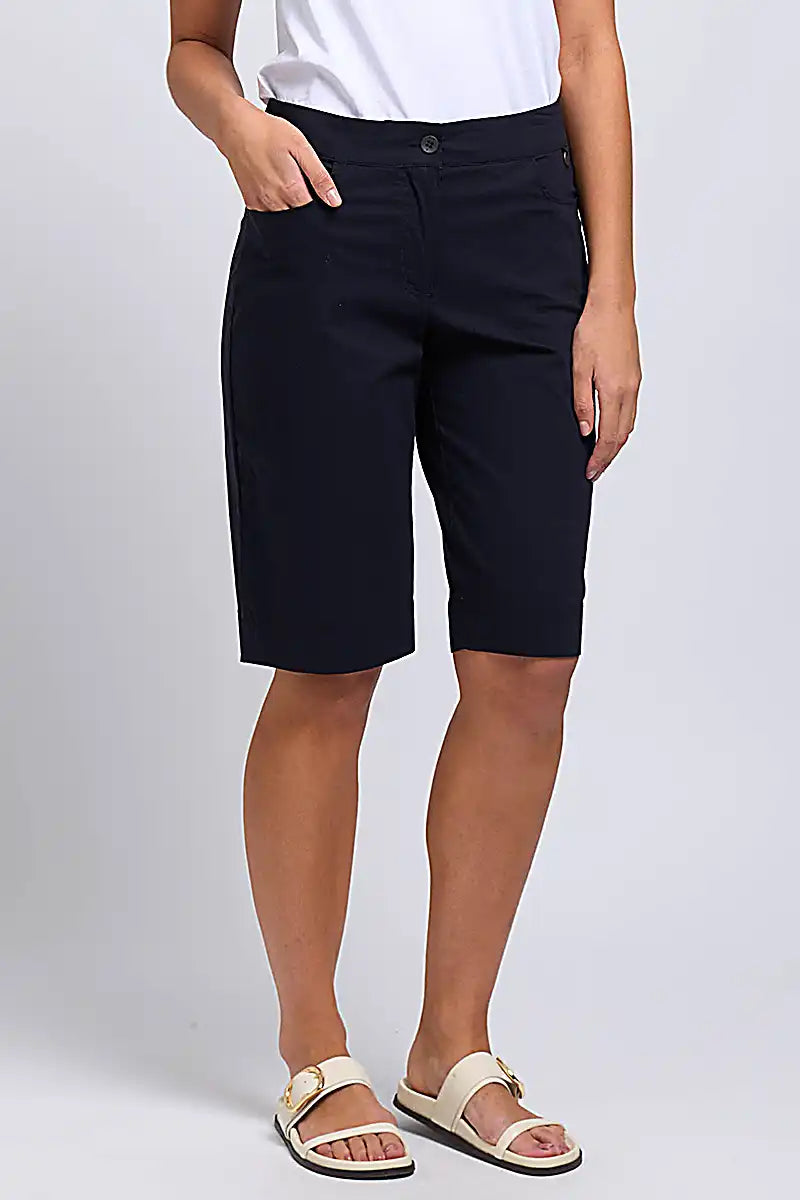 Foil Women's Tee Off Short in True Navy front detail view