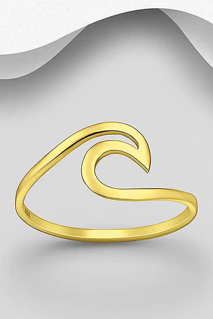 Golden wave Ring 