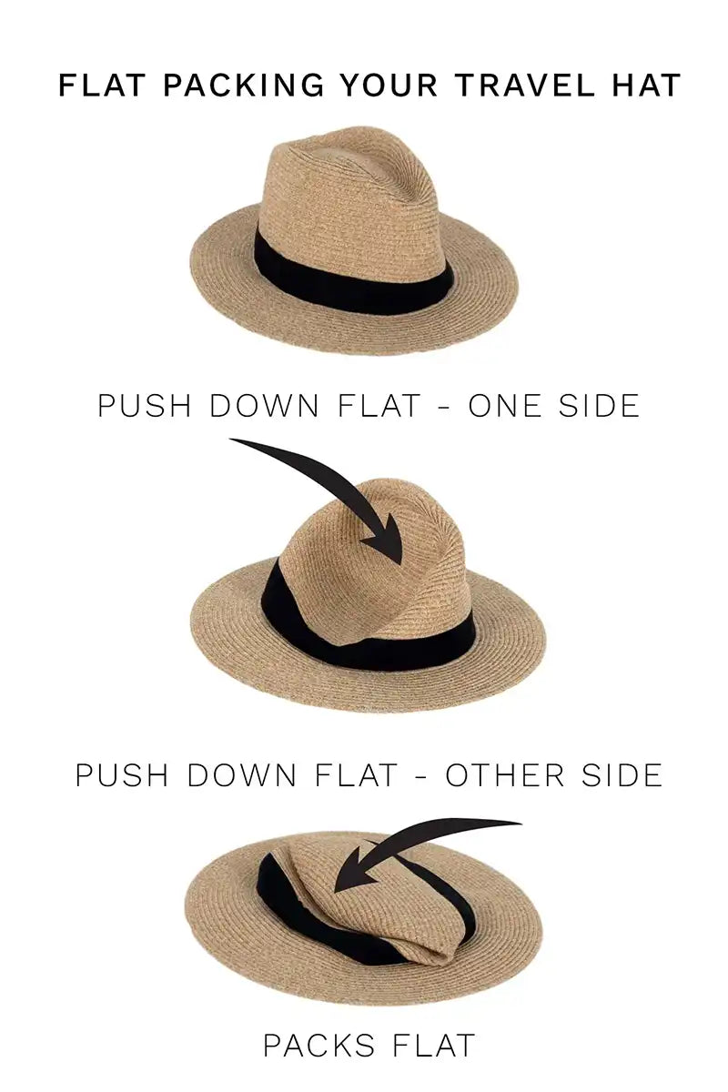 How to pack your travel hat instructions