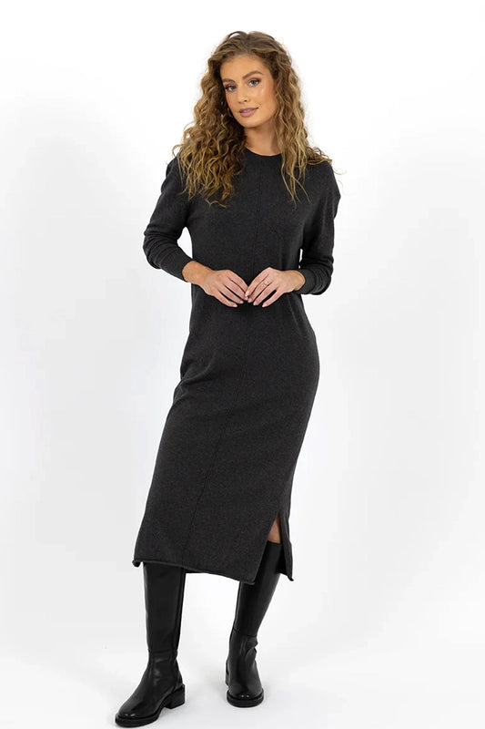 Humidity Elana Dress in Charcoal front view