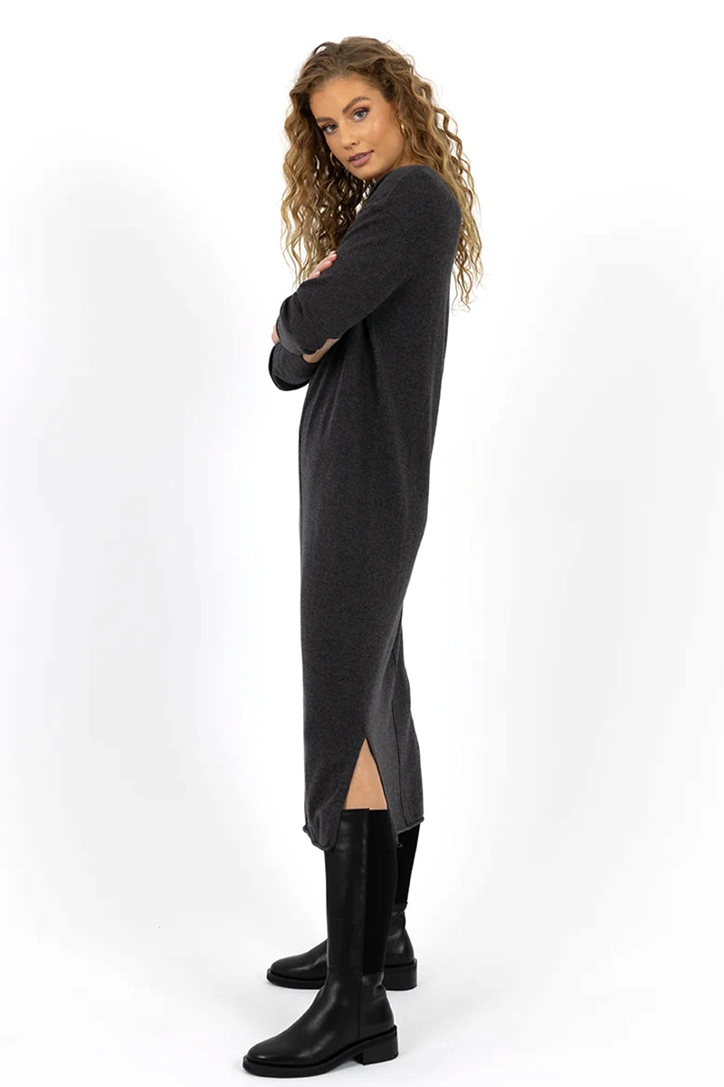 Humidity Elana Dress in Charcoal side view