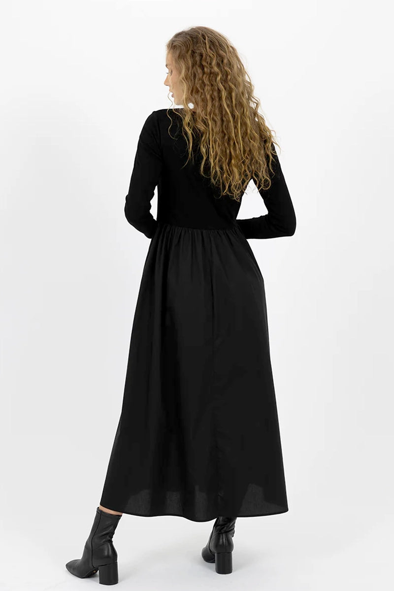 Humidity Eva Dress in Black back view