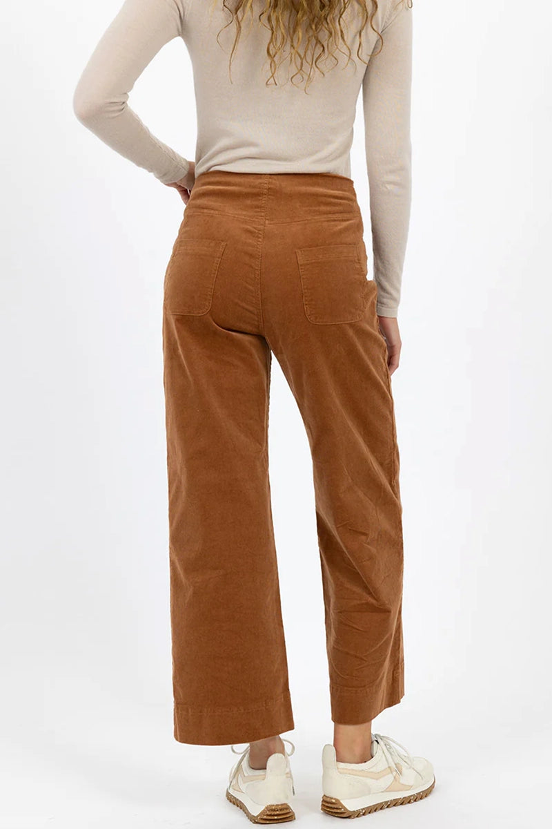 Humidity Fleetwood Cord Jean in Caramel back view