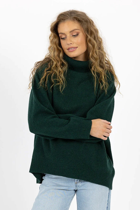 Humidity Women's Freya Jumper in Forest front