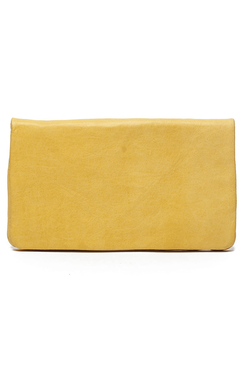 Rugged Hide indigo womens wallet in yellow