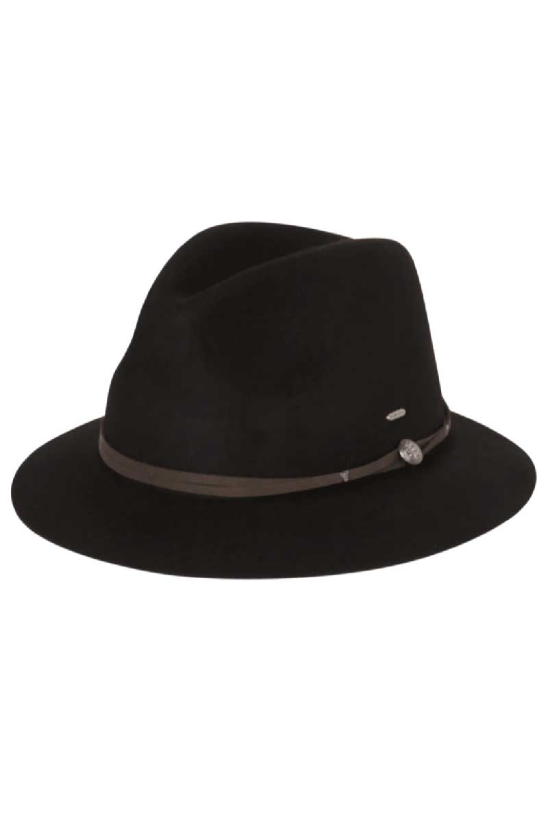 Kooringal Ladies Mid Brim Matilda Hat in black front view