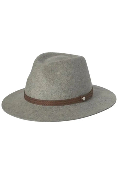 front view of the Kooringal Safari Hat Kallie in Grey Marle
