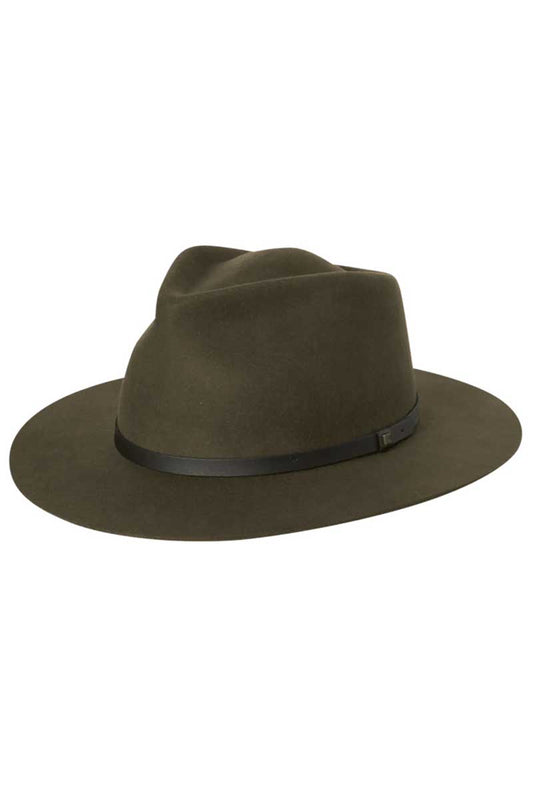 Kooringal Wide Brim Fedora - Goodwin Hat in Olive