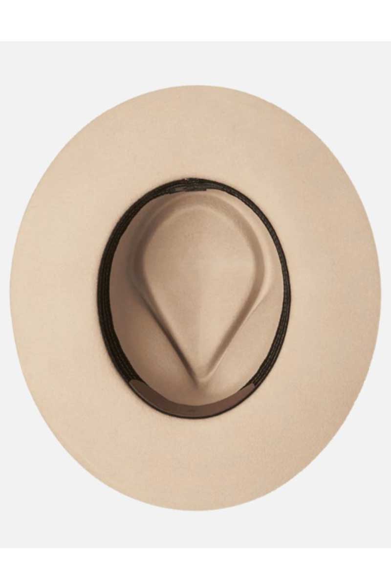 Kooringal Wide Brim Fedora Goodwin Uni Hat in Natural - inside of hat 