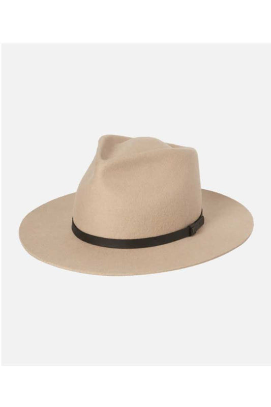 Kooringal Wide Brim Fedora Goodwin Uni Hat in Natural - front of hat 