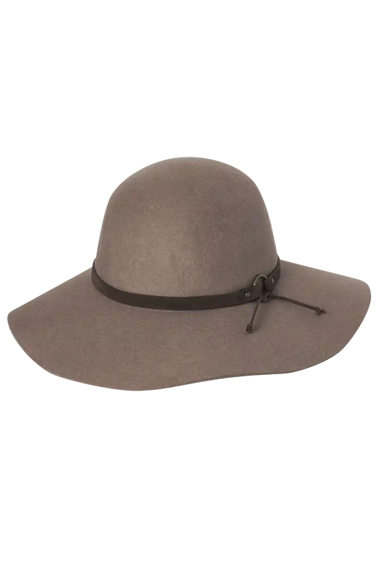 Kooringal Wide Brim Forever After Hat in Tan Marle 3/4 front view