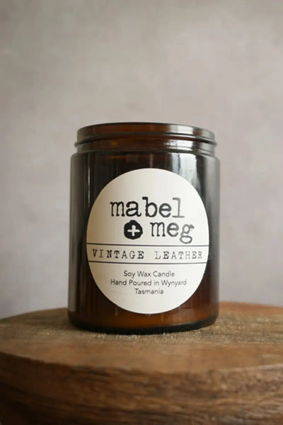 Mabel + Meg Soy Candle Vintage Leather - Classic