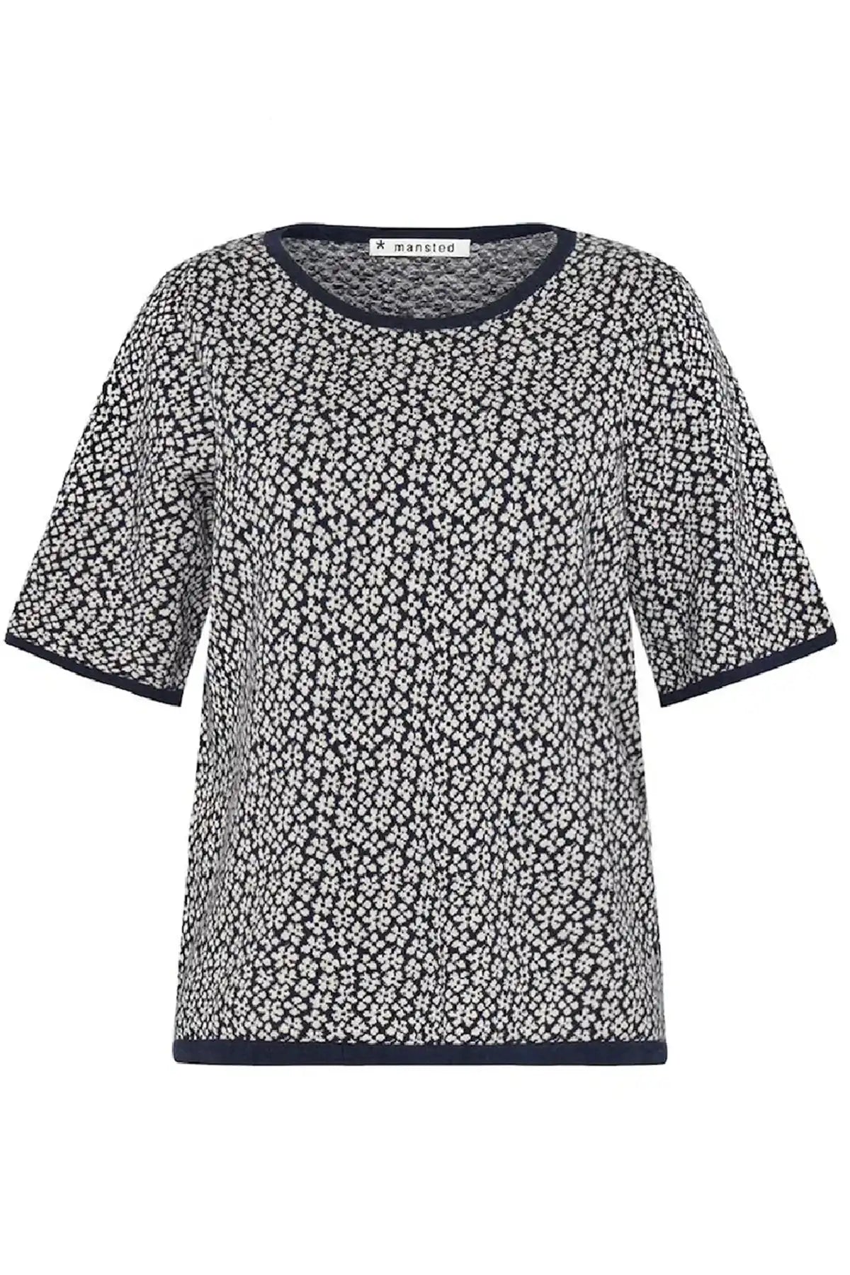 Mansted Floss Top in Navy front view