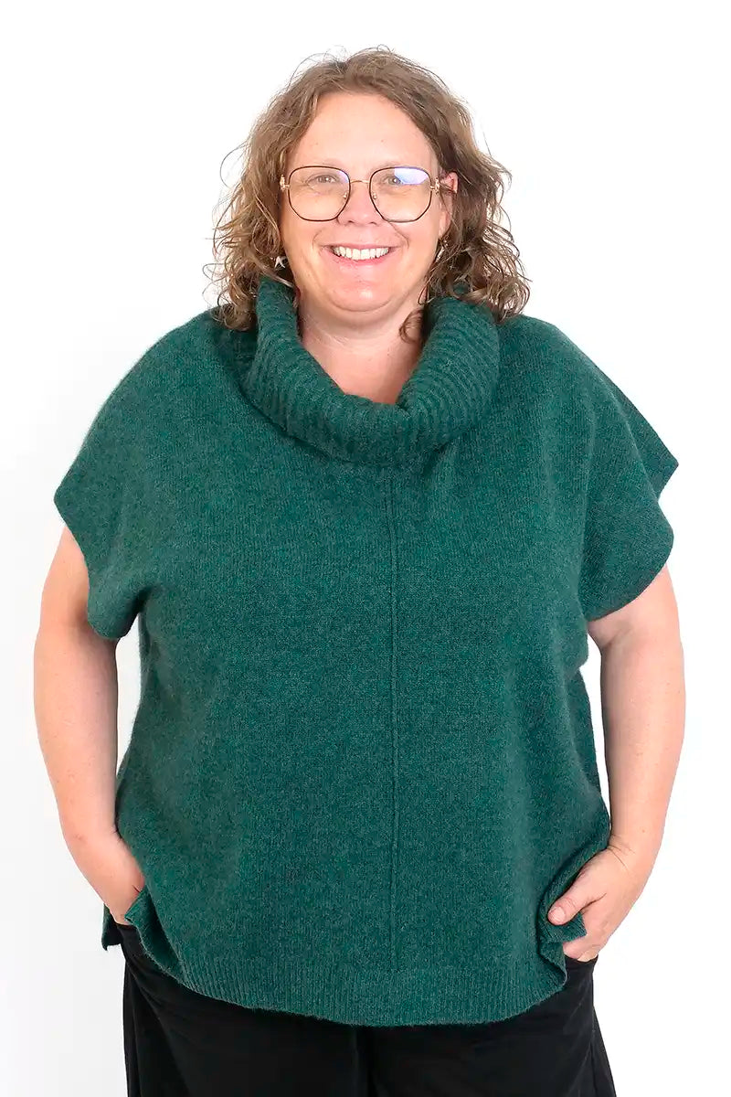 Mansted Womens Poncho Zo-Bee in Green