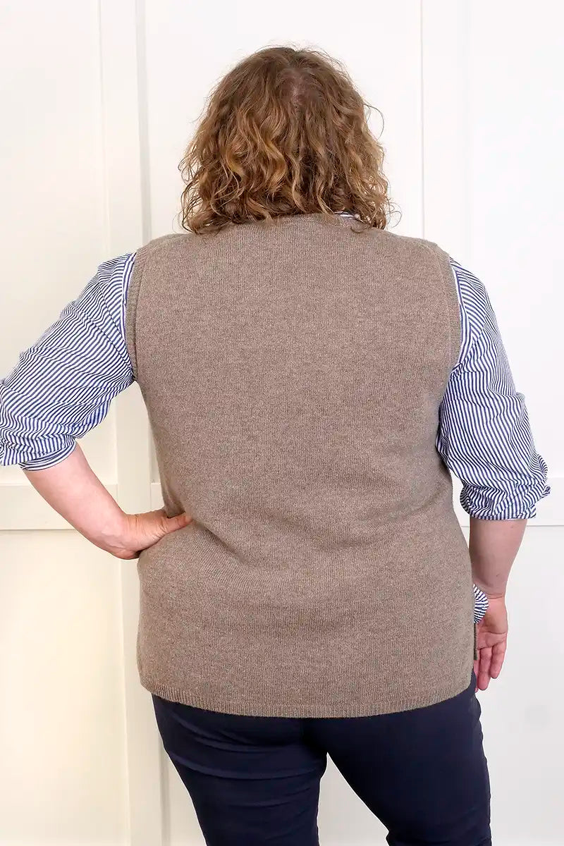 Mansted Womens Vest Mitos in Mushroom back view
