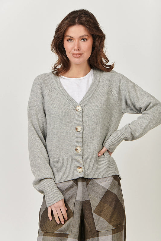 Naturals by O & J Cosy Days Cardigan in Grey front