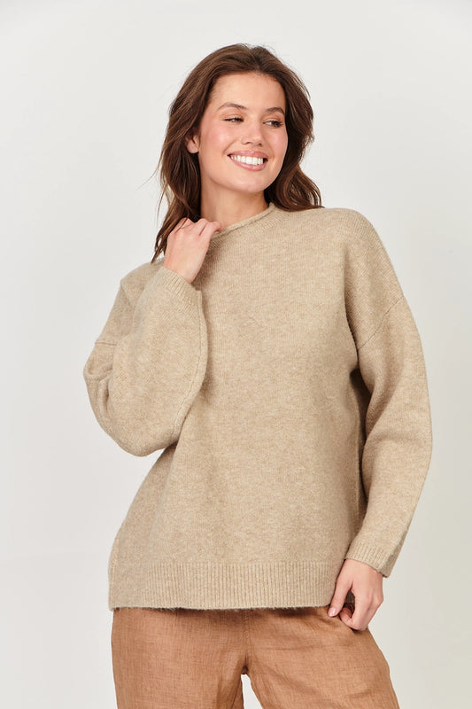 Naturals by O & J Women's Snuggle Sweater front detailed view