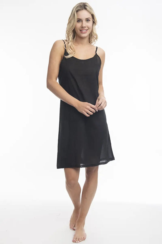 Orientique Long Slip in Black