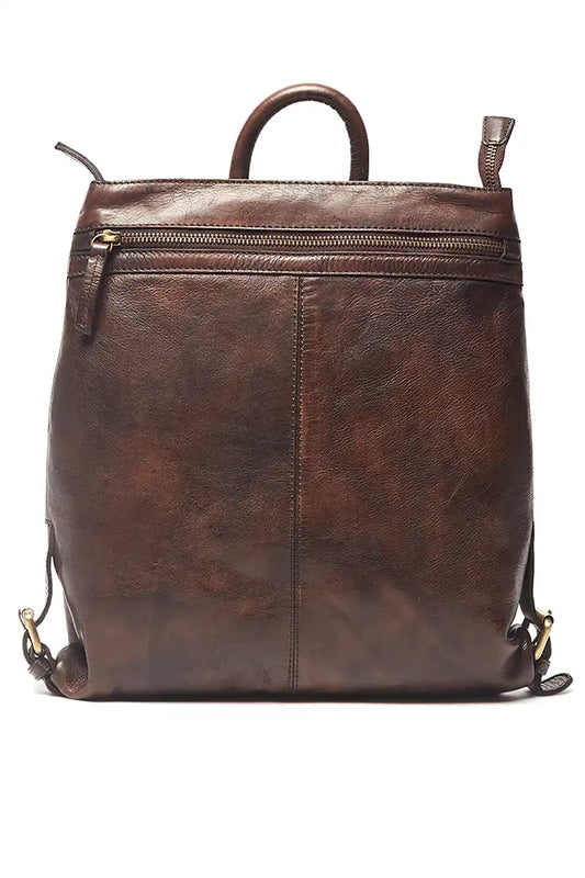 Rugged Hide Bag Pluto Backpack in Brown