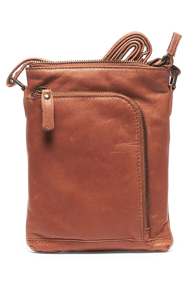 Rugged Hide Leather Bag - Freya Cross body in Brown