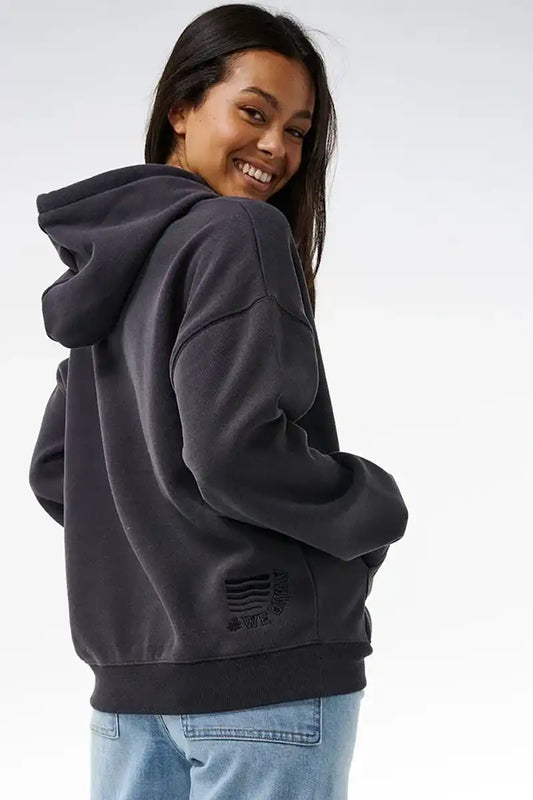 Rip Curl Amphora Heritage Hood in Washed Black side view
