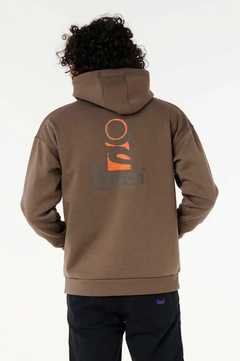 Rip Curl Anti Series Search Stack Hood in Rock back view