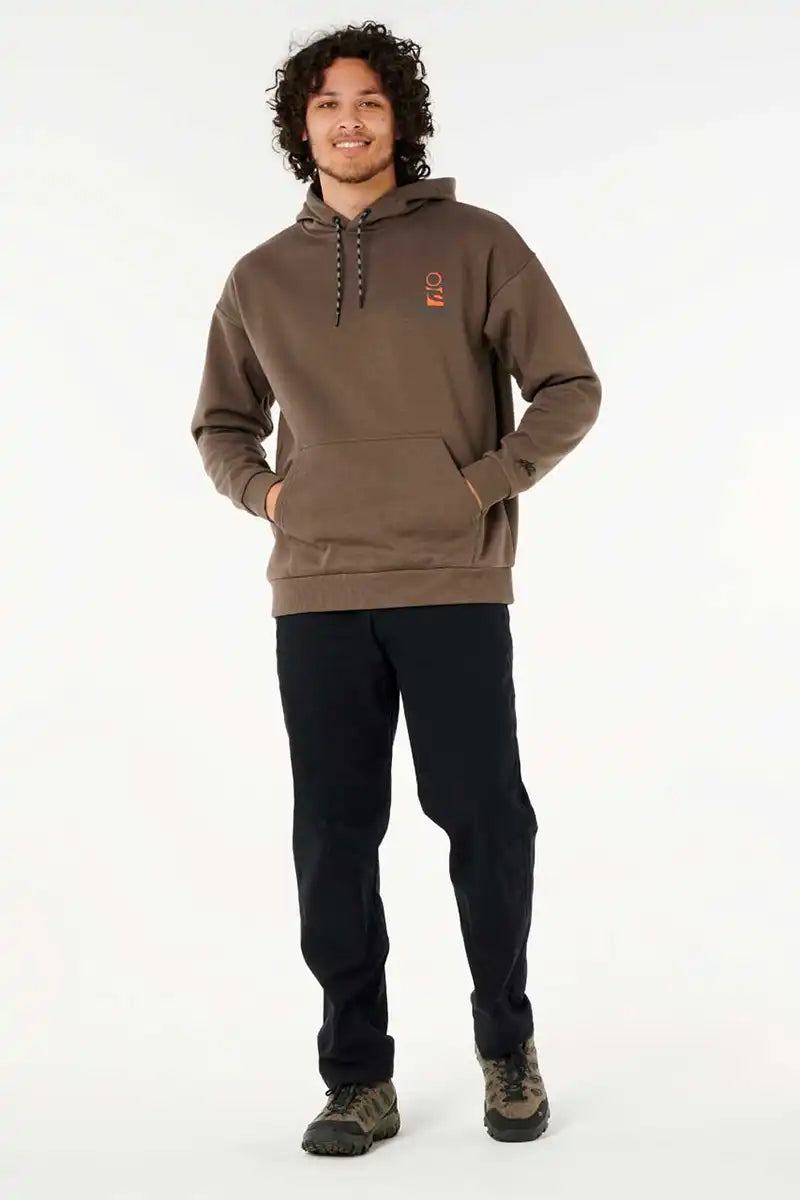 Rip Curl Anti Series Search Stack Hood in Rock front full model view