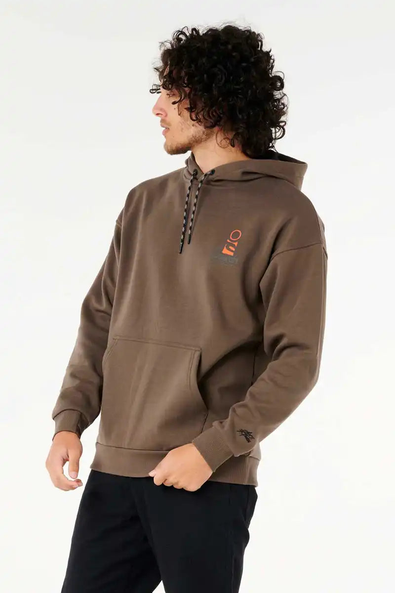 Rip Curl Anti Series Search Stack Hood in Rock side view