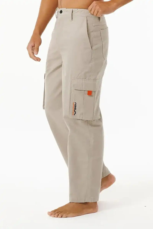 Rip Curl Archive Ocean Tech Cargo Pant in Stone side view