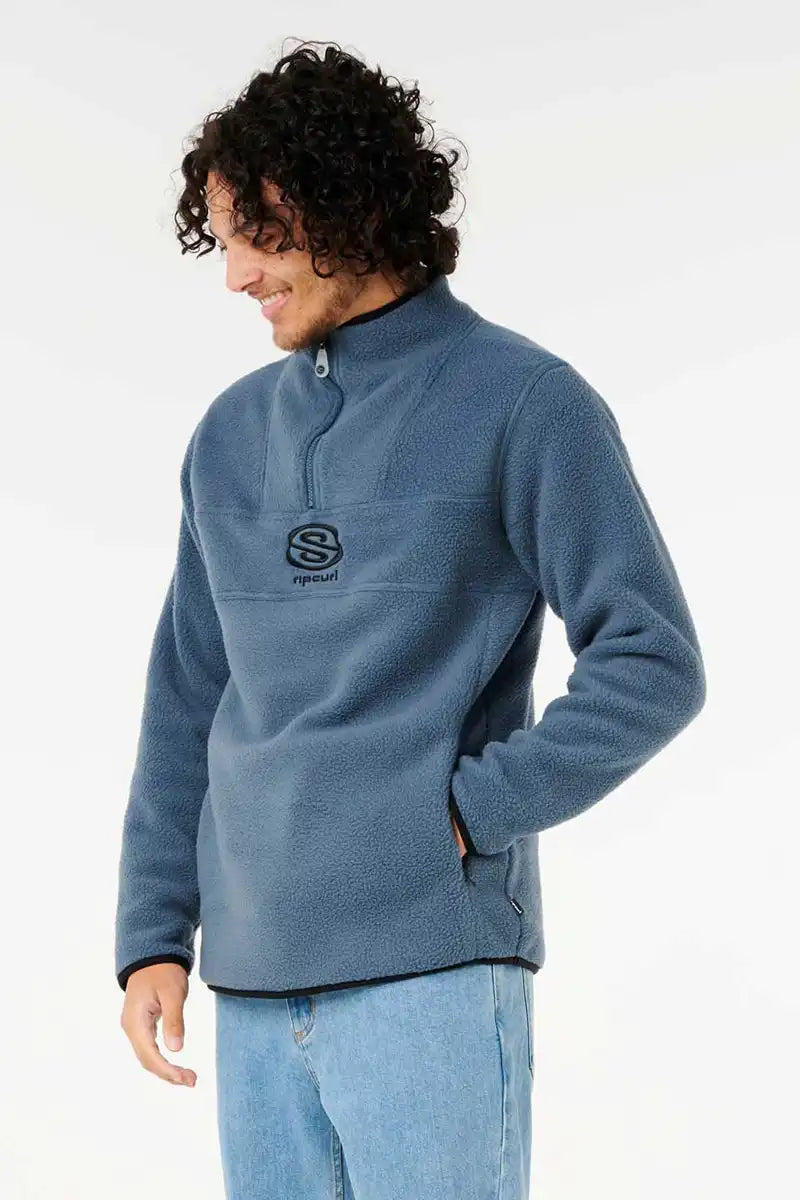 Rip Curl Bells Polar Fleece in Pine Night 3/4 side view