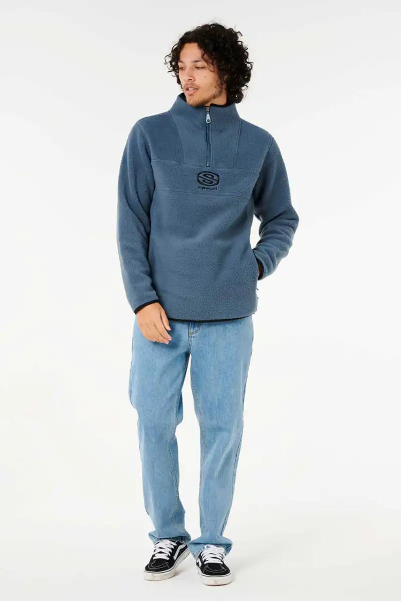 Rip Curl Bells Polar Fleece in Pine Night front full model view