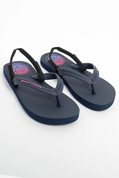 Rip Curl Boys' Wetty Fade Bloom Thongs front 3/4 view