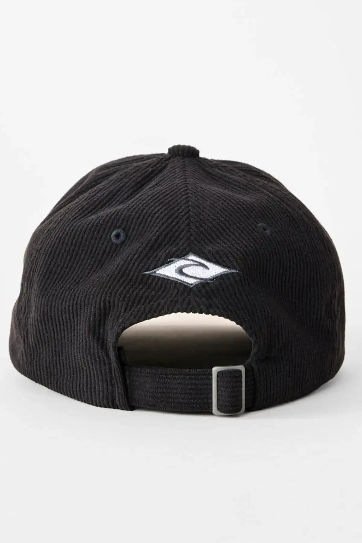 Black cap with a Rip Curl logo on the back against a white background
